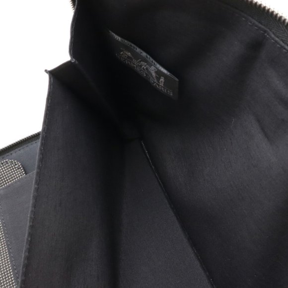 HERMES Hermes Air Line Purse GM Round Long Wallet Passport Case Canvas Grey - Picture 7 of 7